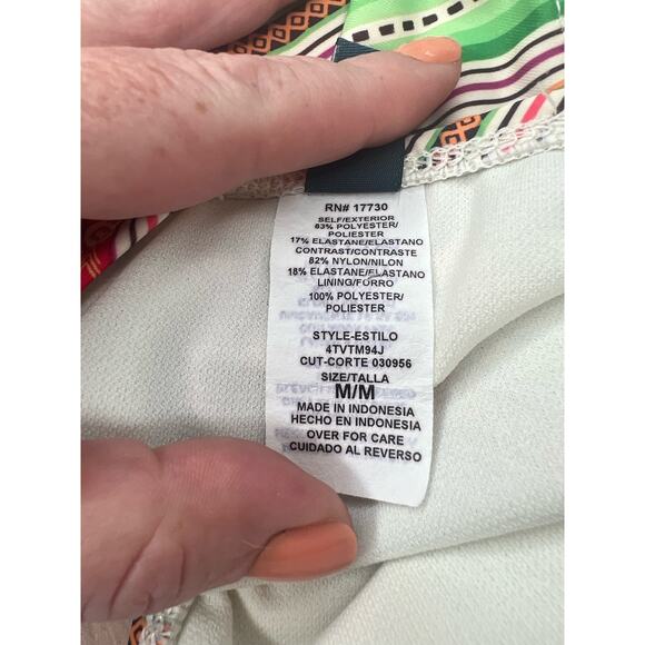 VM Striped Colorful Swimsuit Bikini Bottom Swim Bathing Suit Size Medium - Picture 5 of 7